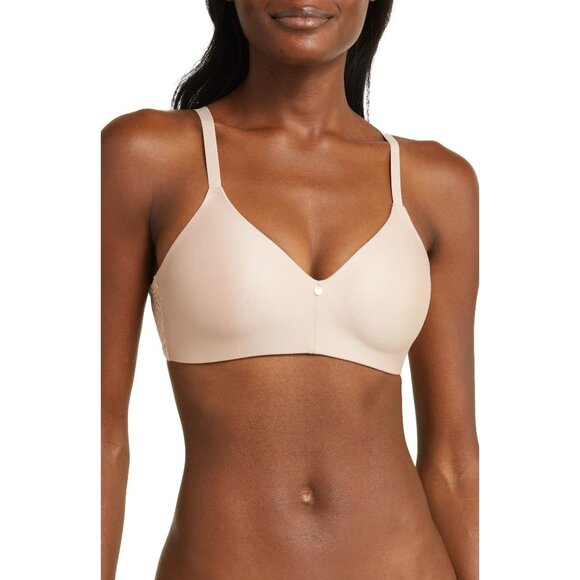 🆕CHANTELLE C Jolie Wireless Full Coverage T-Shirt Bra 36DD Beige #13BQ9 - Picture 2 of 11